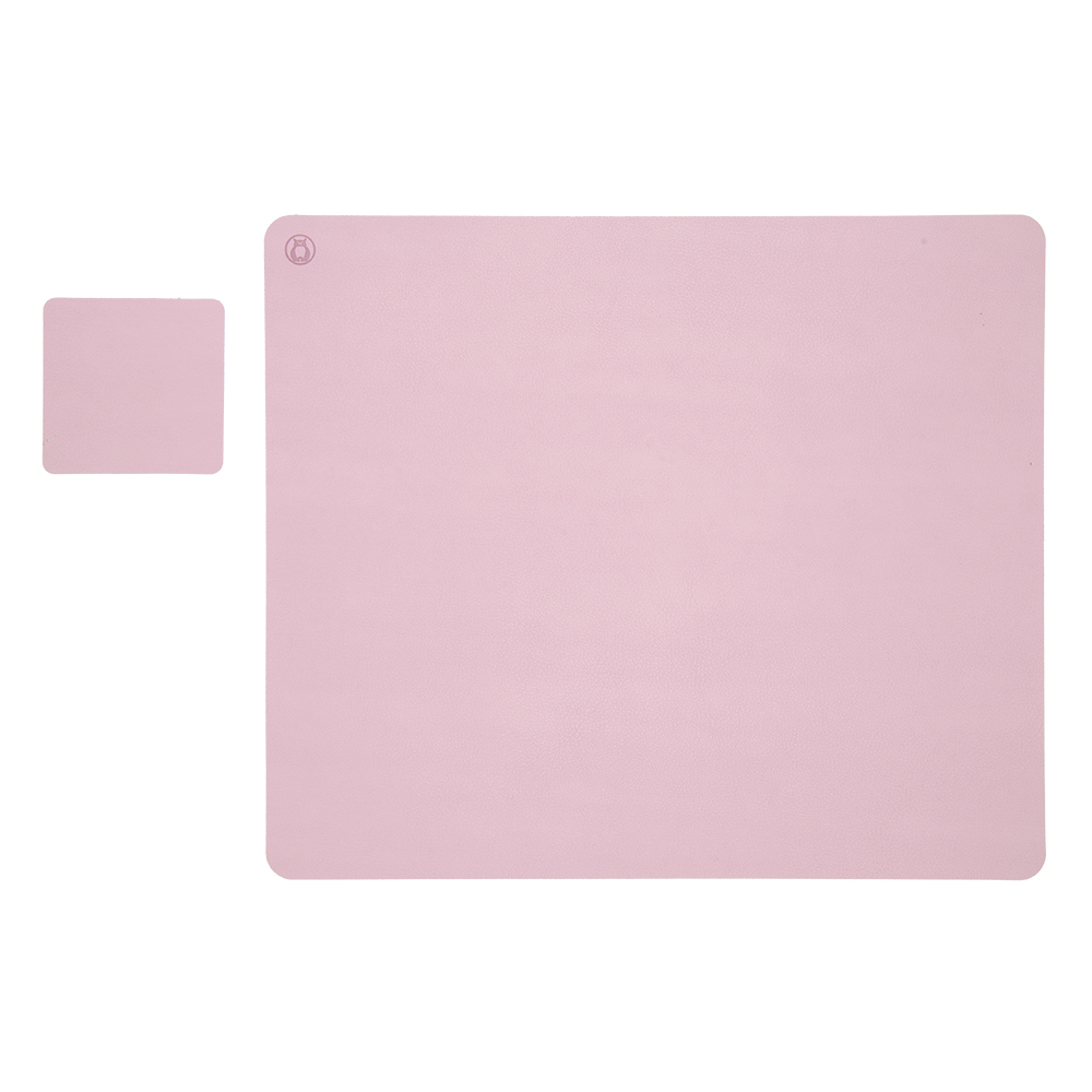 Mousepad Flexi M  din piele  cu doua fete  pentru protectie birou  UNIKA  roz/gri